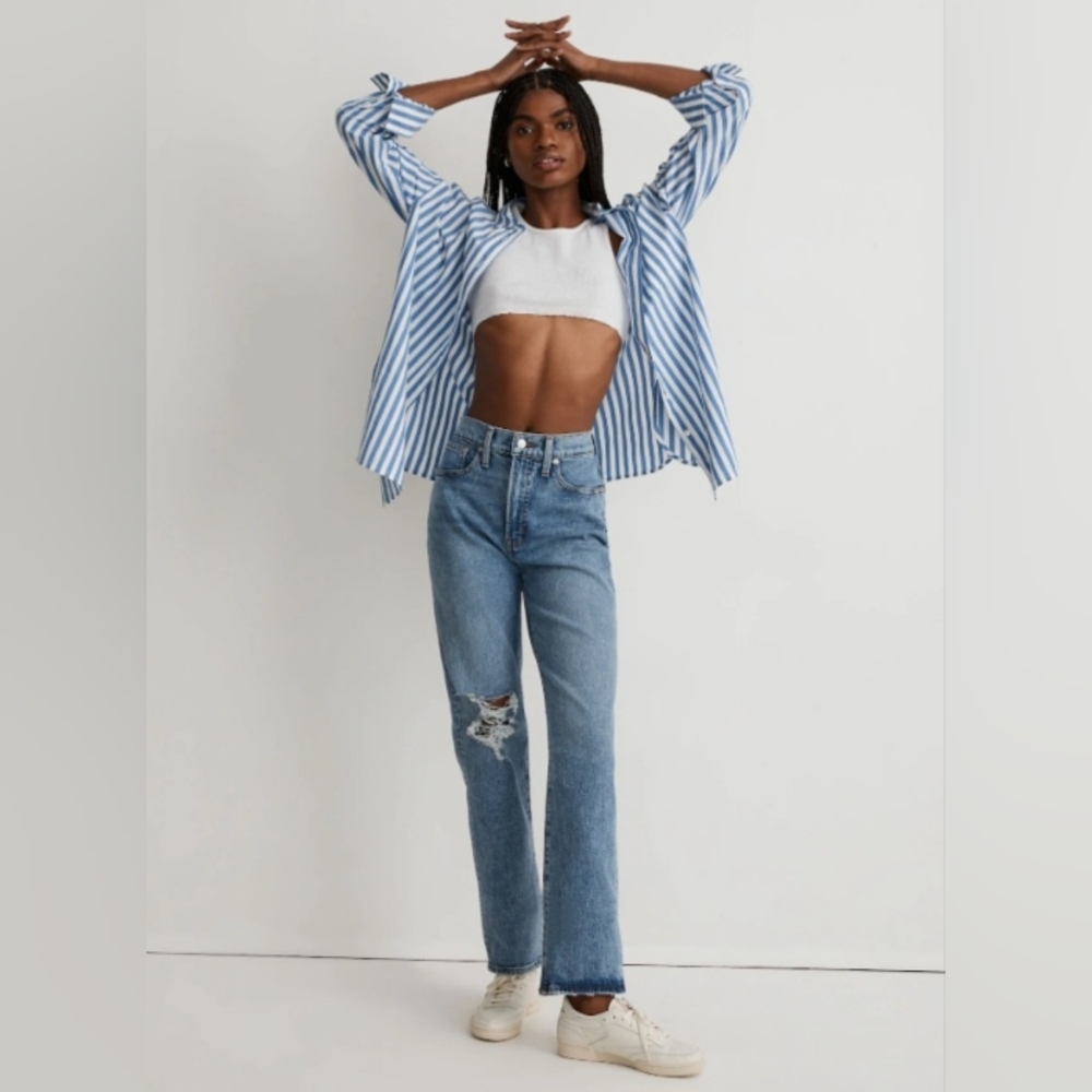 Madewell The Perfect Vintage Straight Jean Size 27 #NG247 NEW NWT Distressed